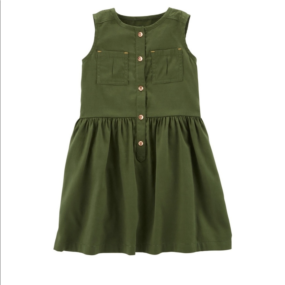 NEW Carter’s Baby Girl Green Sleeveless Dress 18M
